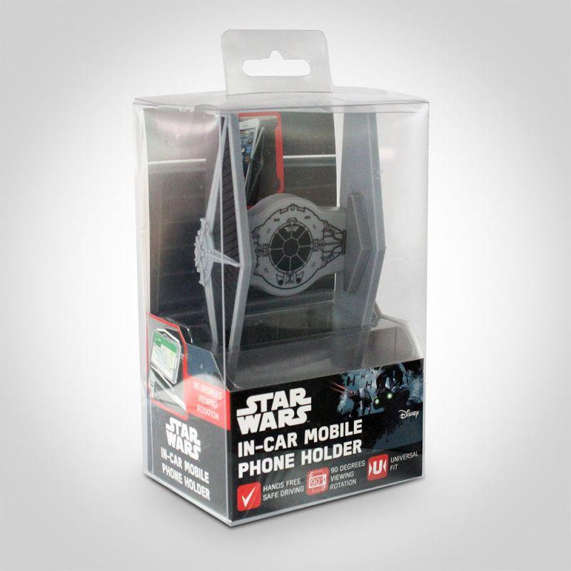 Amenez la puissance de l'Empire à votre bureau avec ce support pour smartphone Star Wars en forme de Tie Fighter.
