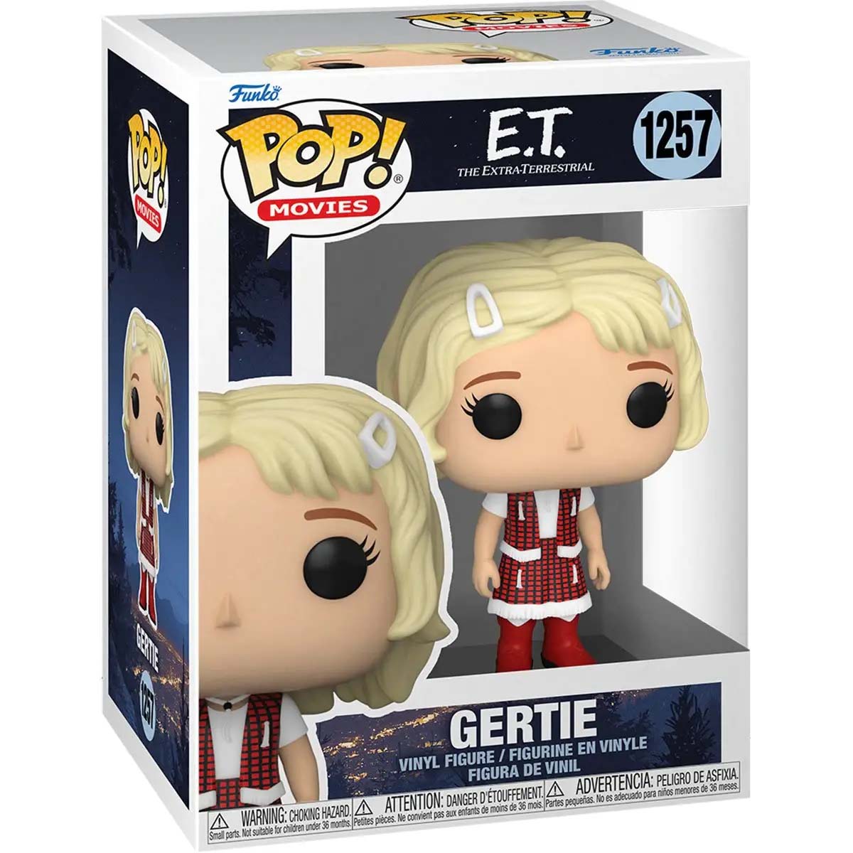 Célébrez le 40e anniversaire d'E.T. avec cette figurine Funko Pop! représentant Gertie, la petite sœur d'Elliott, dans sa tenue emblématique du film. Un ajout charmant pour les collectionneurs et les fans du classique de Spielberg.