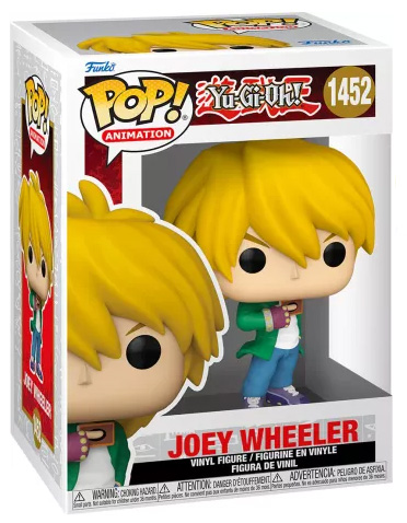 Rejoignez l'univers de Yu-Gi-Oh! avec cette figurine Funko Pop! représentant Joey Wheeler dans sa tenue emblématique du Royaume des Duellistes. Un incontournable pour les fans et collectionneurs de la série.